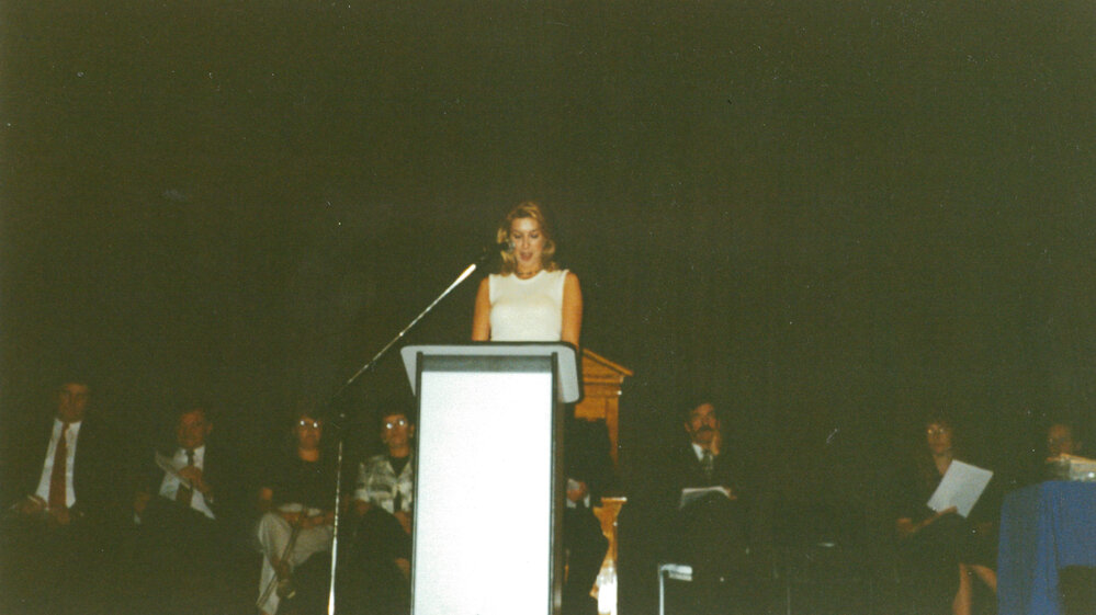 Catriona Rowntree at Shellharbour's Australia Day awards 1997