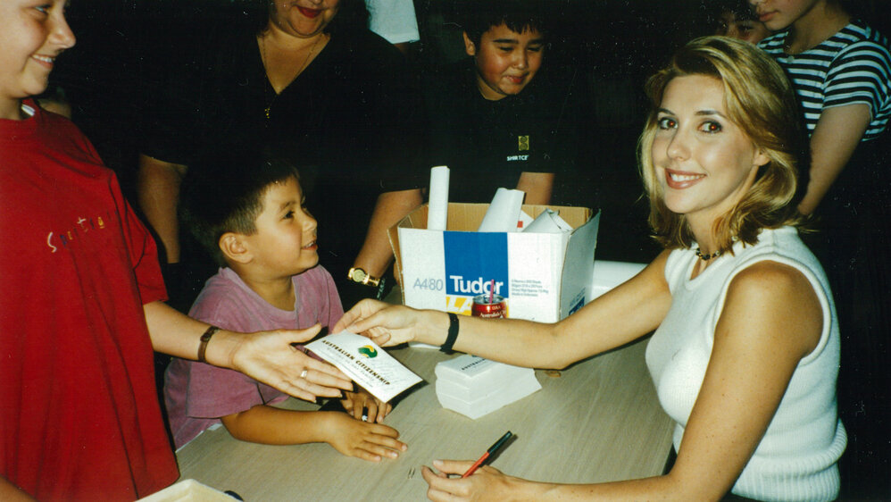 Catriona Rowntree at Shellharbour's Australia Day awards 1997