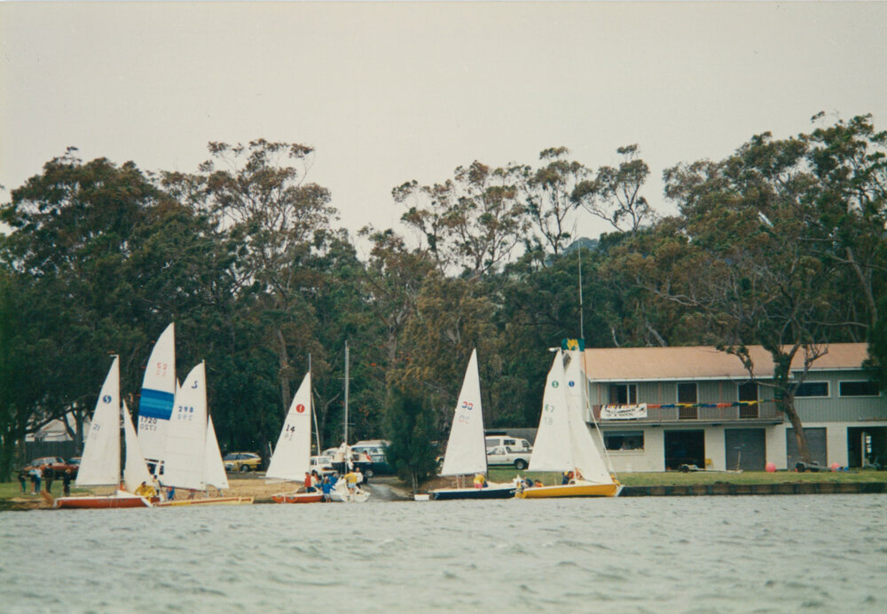 Sailing off Oak Flats Sailing Club 1988