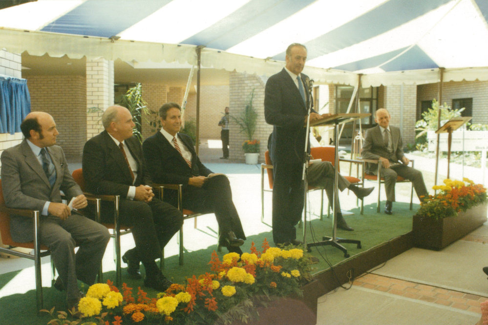 Mayor Bob Harrison at the opening of Shellharbour Hospital