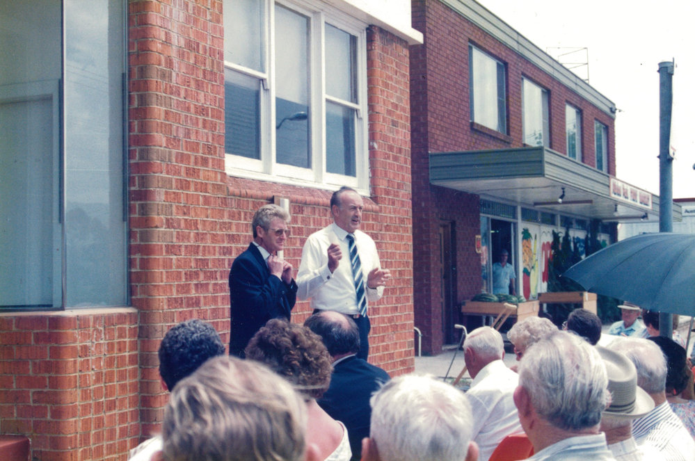 Shellharbour Council Deputy Town Clerk Ian Hatfield with Mayor Bob Harrison