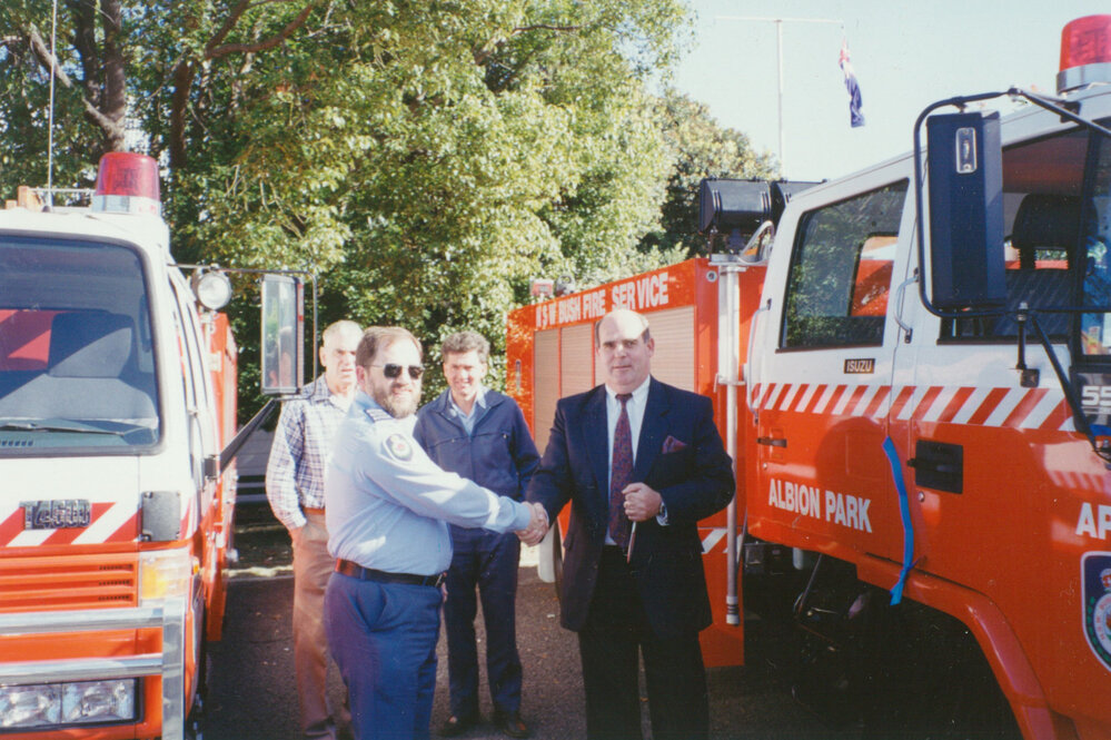 Albion Park Bushfire Brigade truck presentation 1993