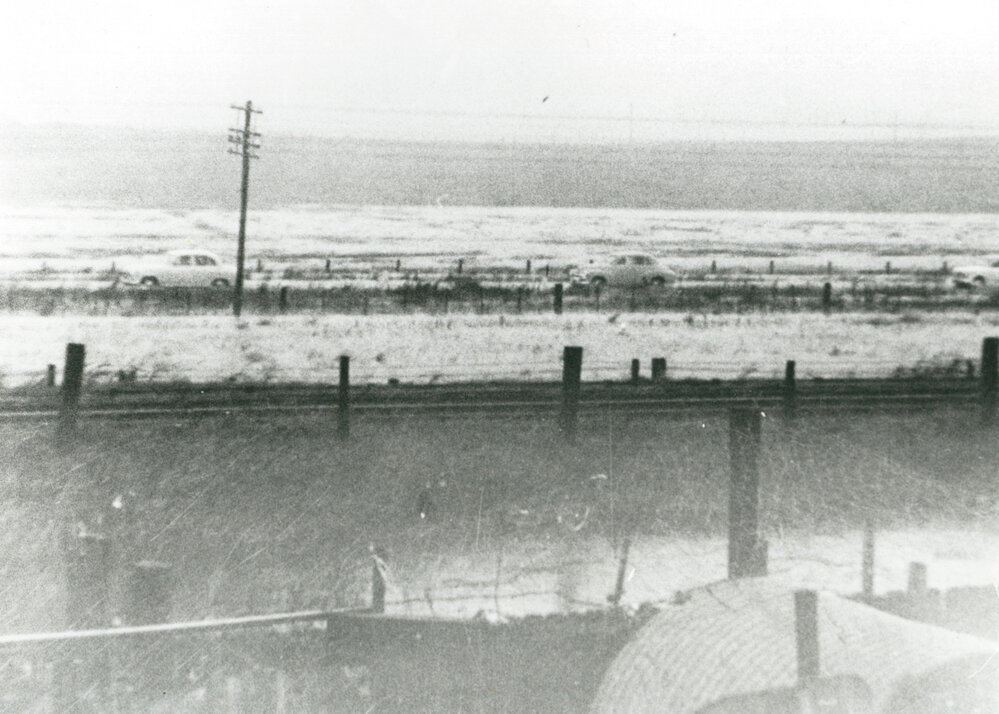 The Princes Highway flooded at Dunmore