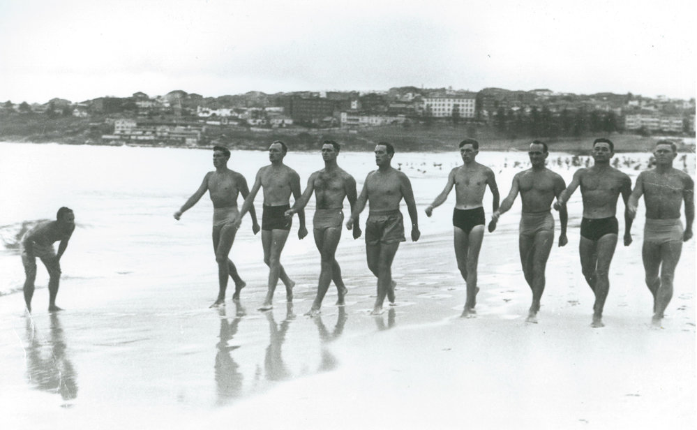 Australian Surf Life Saving team training in the 1950s