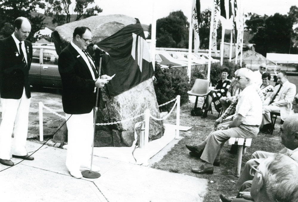 Doug Miller speaking at the opening of extensions to Albion Park Bowling Club