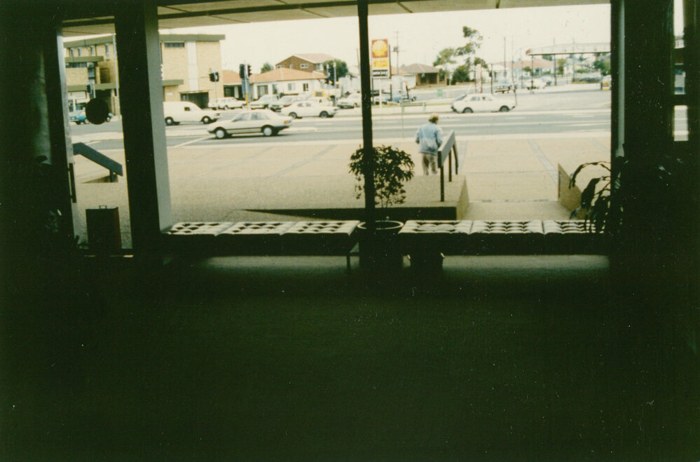 Street view from the foyer of Shellharbour Council Chambers, Warilla
