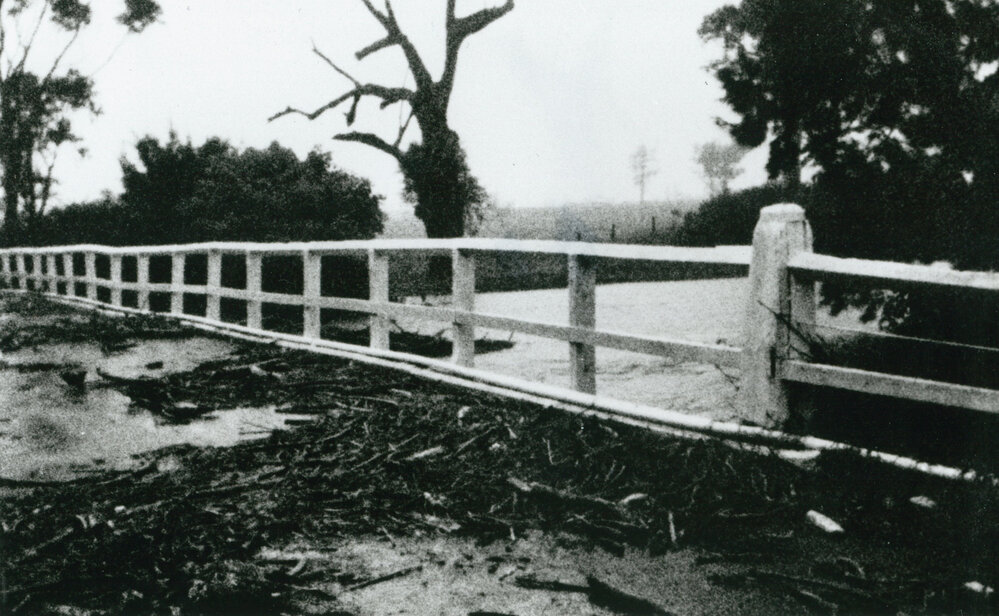 Manson's Bridge during the 1984 flood