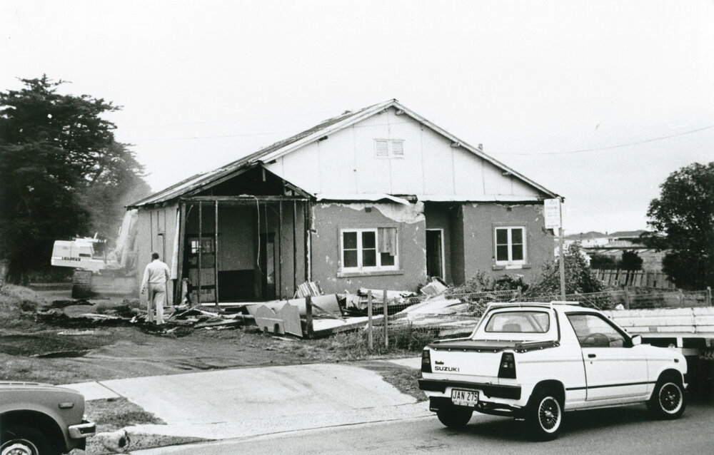 Demolition of old St Vincent de Paul building, Shellharbour 1987