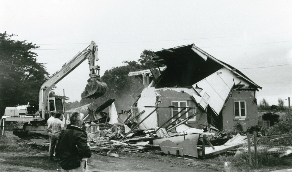 Demolition of old St Vincent de Paul building, Shellharbour 1987