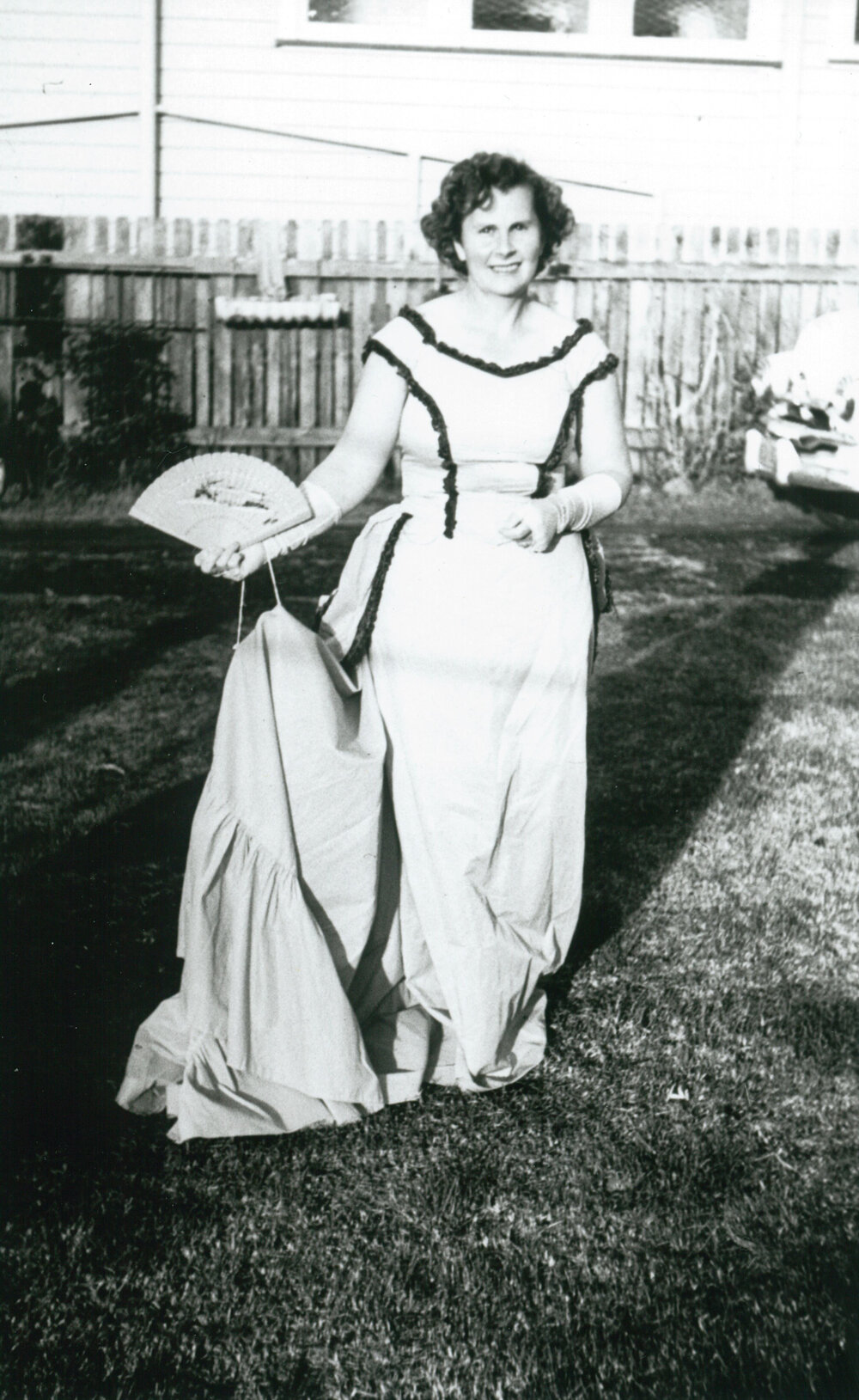 Marjorie Pinkerton dressed for the Shellharbour Centenary Ball