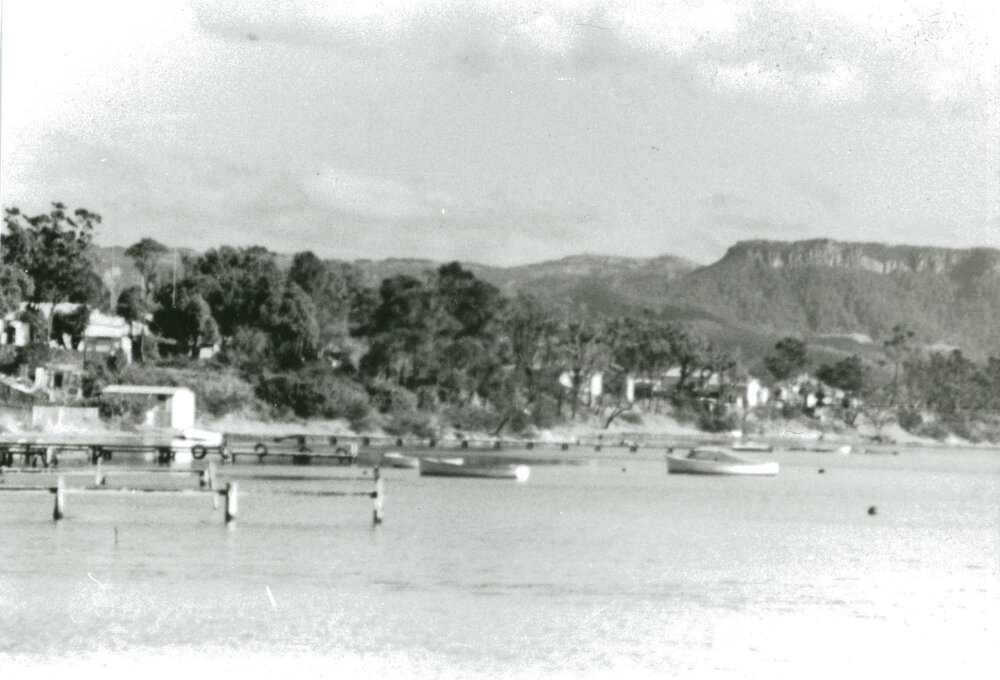 Lake Illawarra foreshore at Oak Flats c.1950s