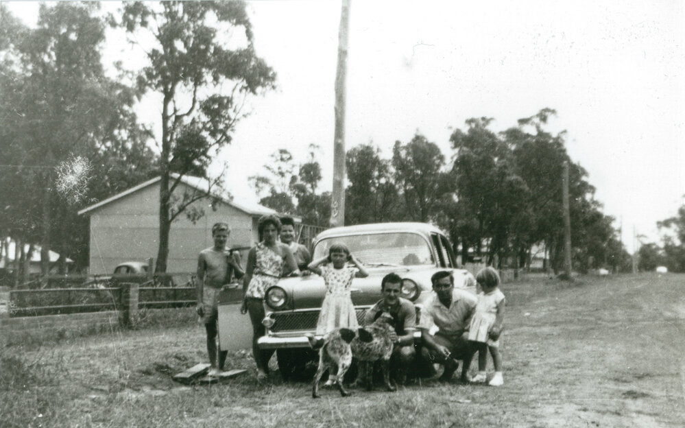 A Family group in Fisher Street, Oak Flats c.1960
