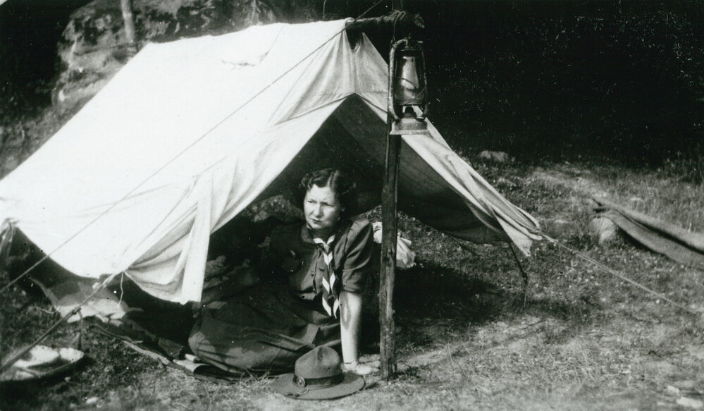 Mary Dorl (Akela) at Mt Keira Scout Camp