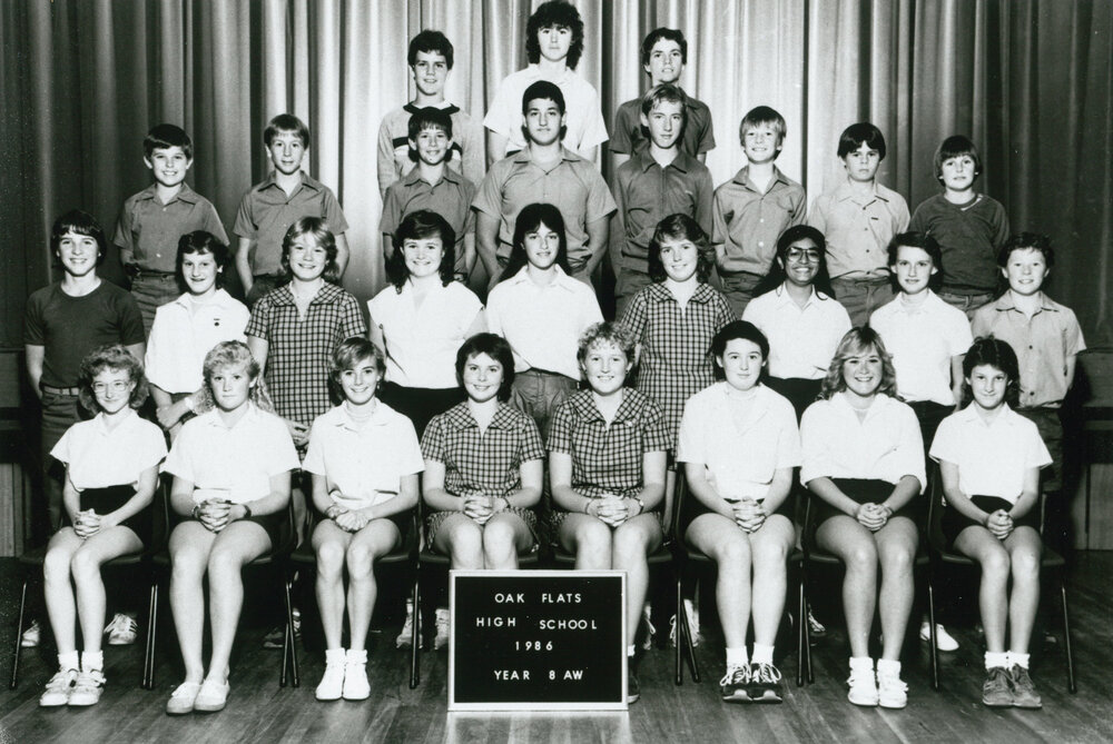 Oak Flats High School year 8 AW 1986