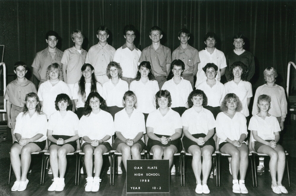 Oak Flats High School year 10-2 1988