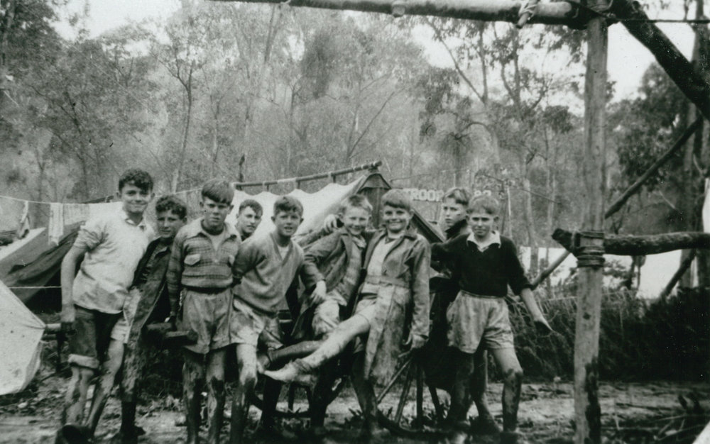 Muddy day at the scout camp