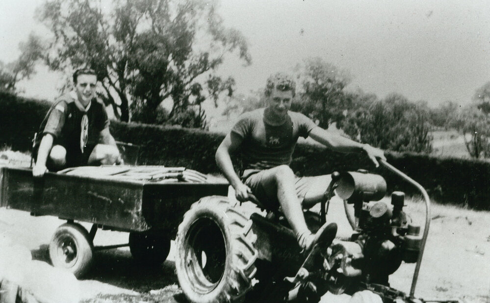 Tractor used for hauling at X Camp during the jamboree