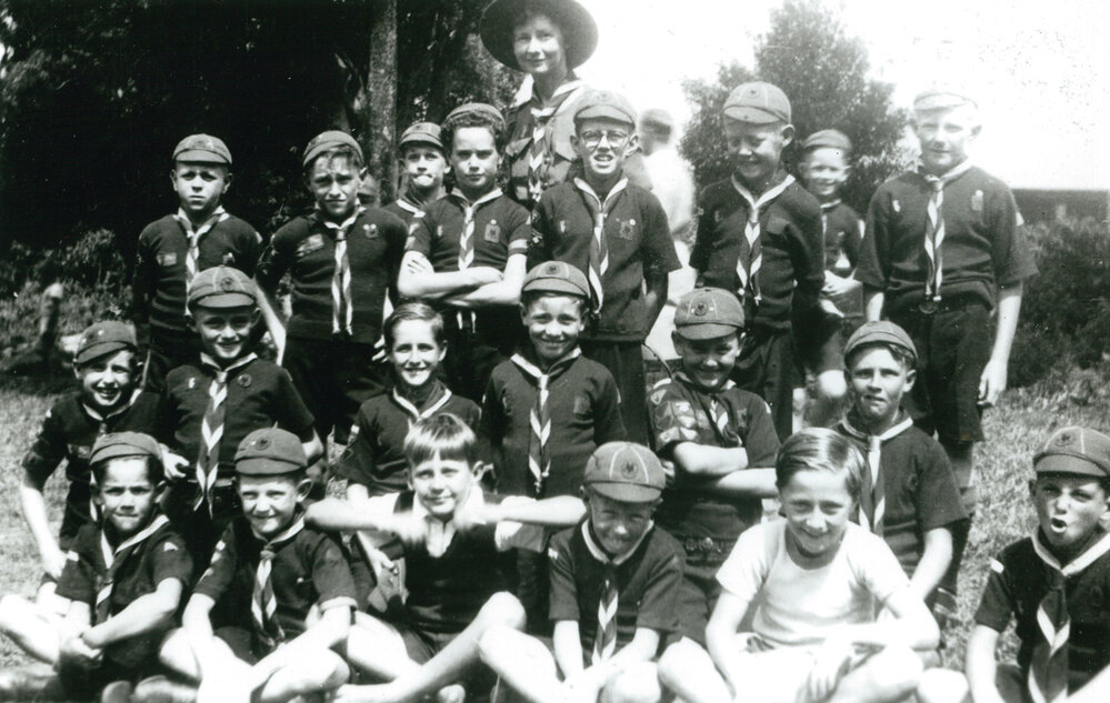 Mary Dorl with the Windang Cub Pack, Mt Keira