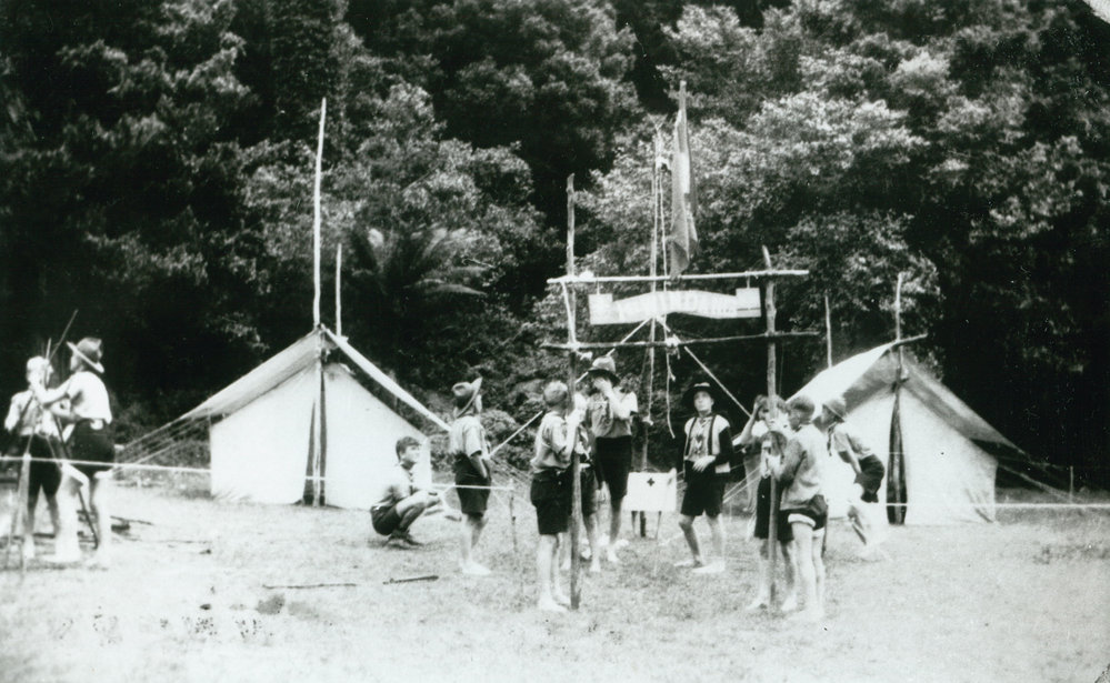 Scouts at Central Illawarra District Camp at Mt Keira