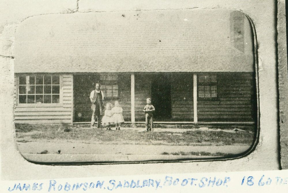James Robinson's Saddlery and Bootmakers Shop, Shellharbour c.1860