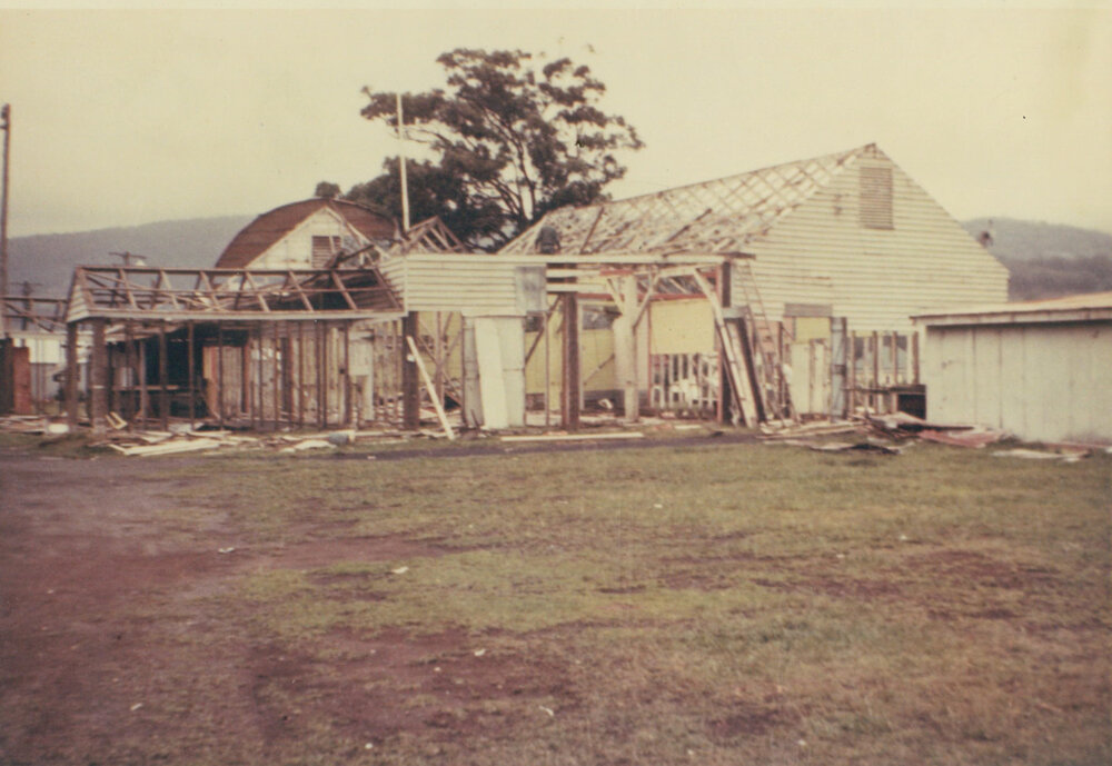 Albion Park Agricultural Hall during demolition