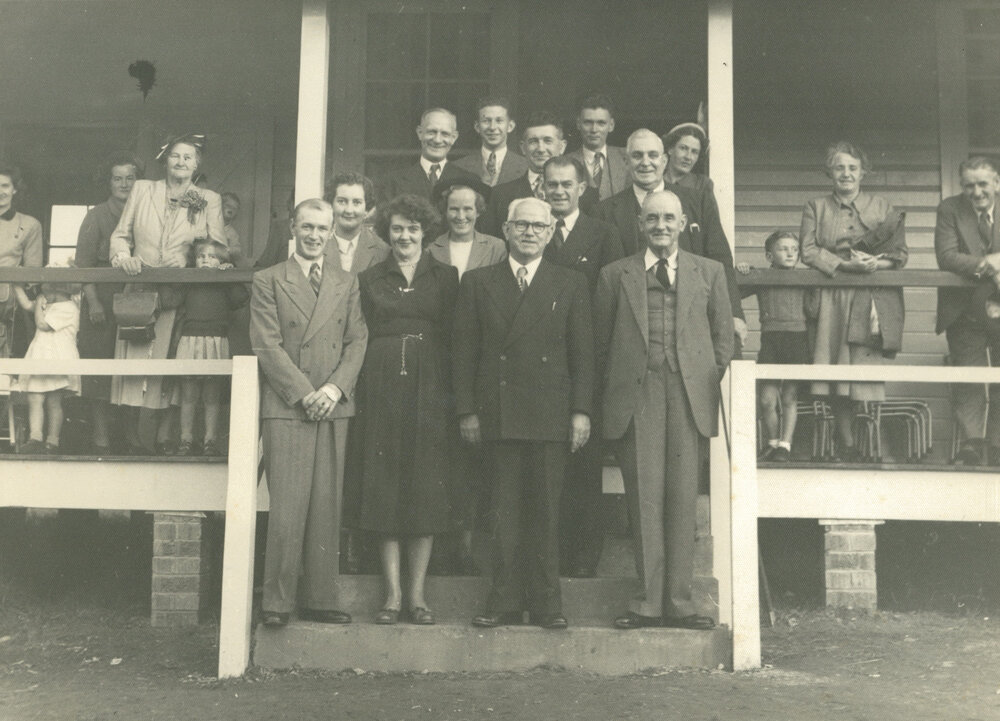 Officials at the opening of Oak Flats Primary School 1952