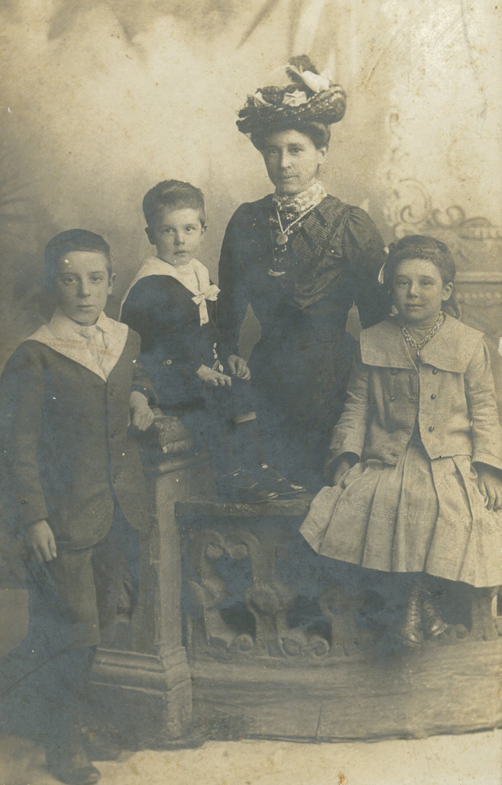 Lily Stocks with her children