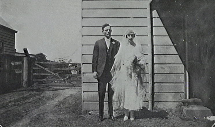 William (Bill) Harris &amp; May Timbs on their wedding day 1925