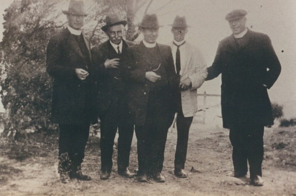 John Archibald Beatson with an unknown group of men