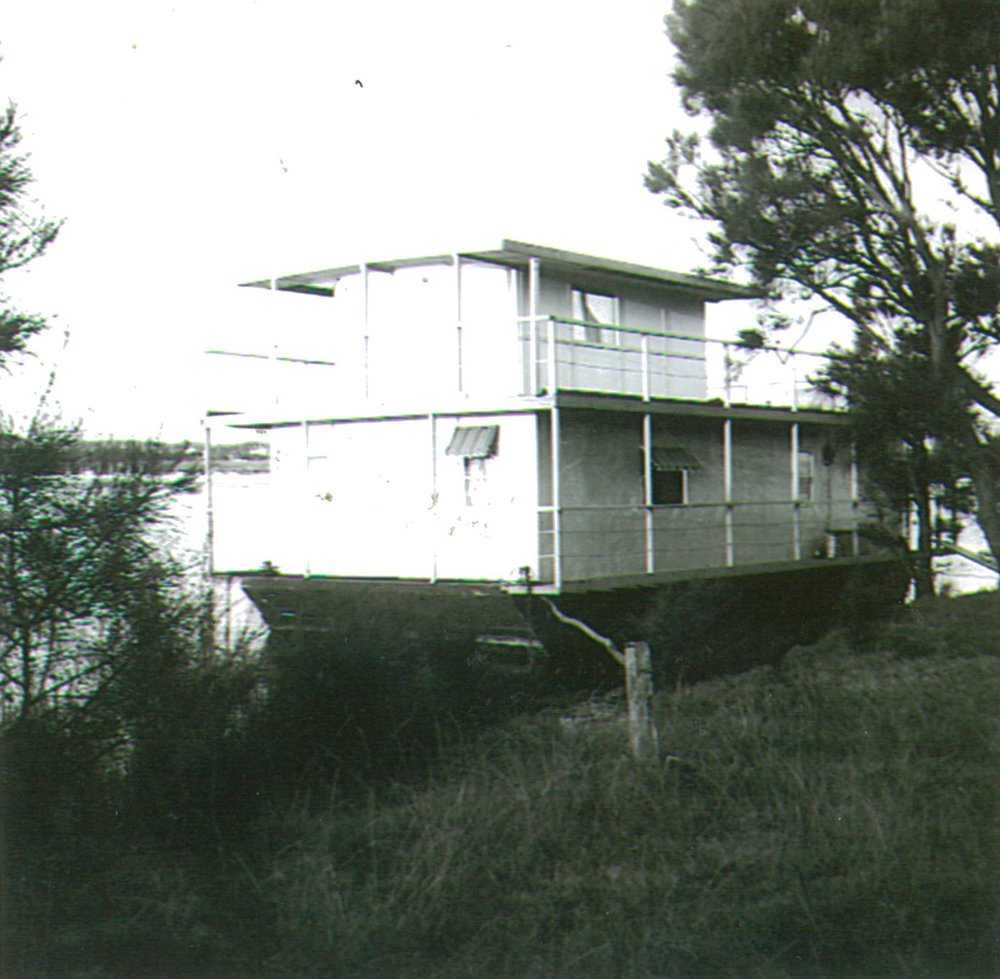 Bert Weston's houseboat on Lake Illawarra