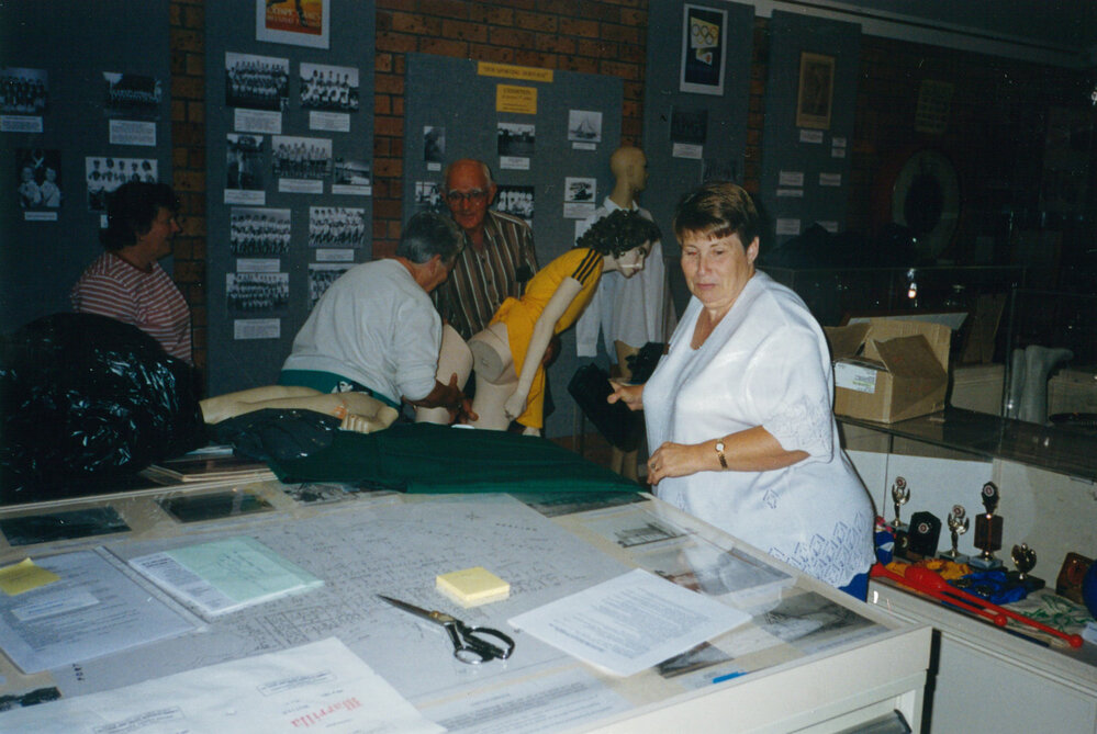 Preparing models for exhibition, Tongarra Museum