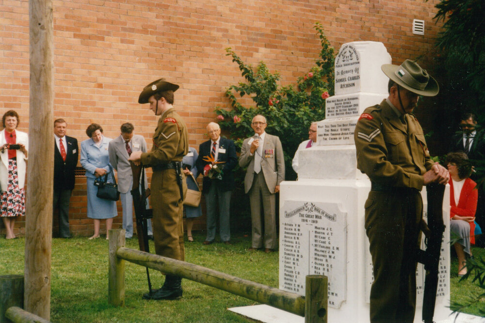 Remembrance service for the wreck of the 'Cities Service Boston' in Caroline Chisholm Park