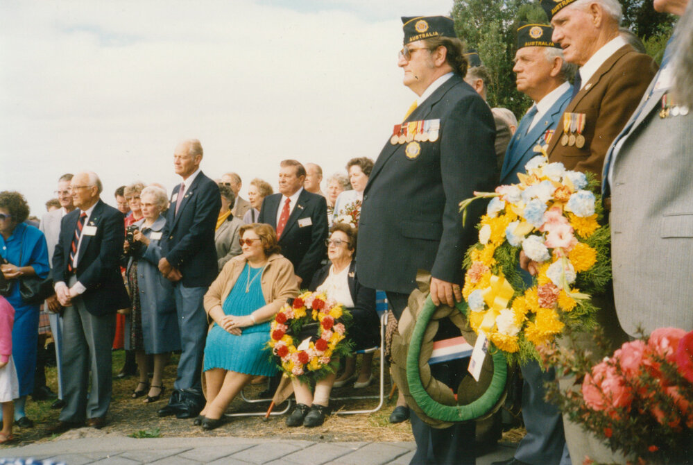 Remembrance service for the wreck of the 'Cities Service Boston' in Caroline Chisholm Park