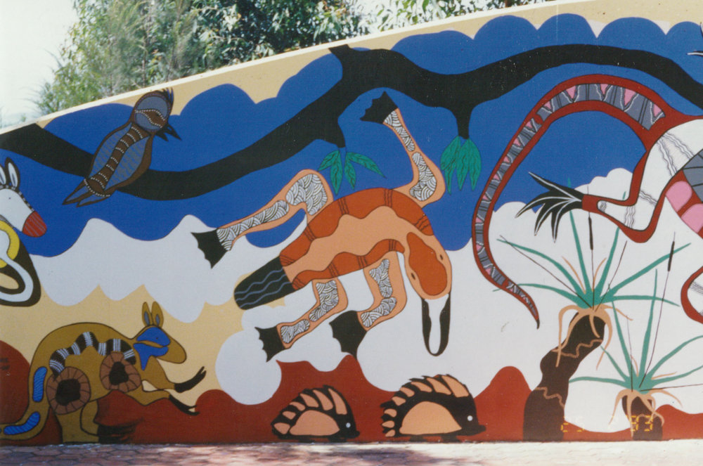 Dreamtime mural, Blackbutt Reserve