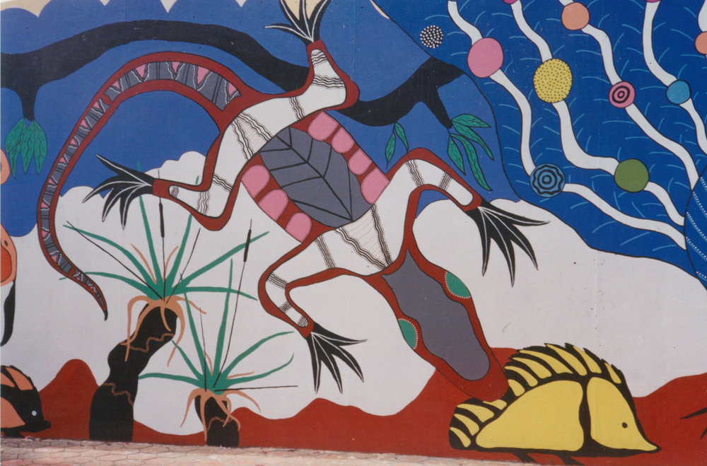 Dreamtime mural, Blackbutt Reserve