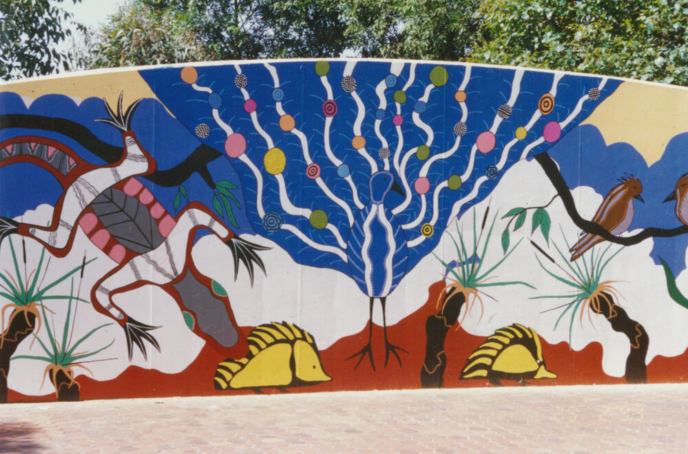 Dreamtime mural, Blackbutt Reserve