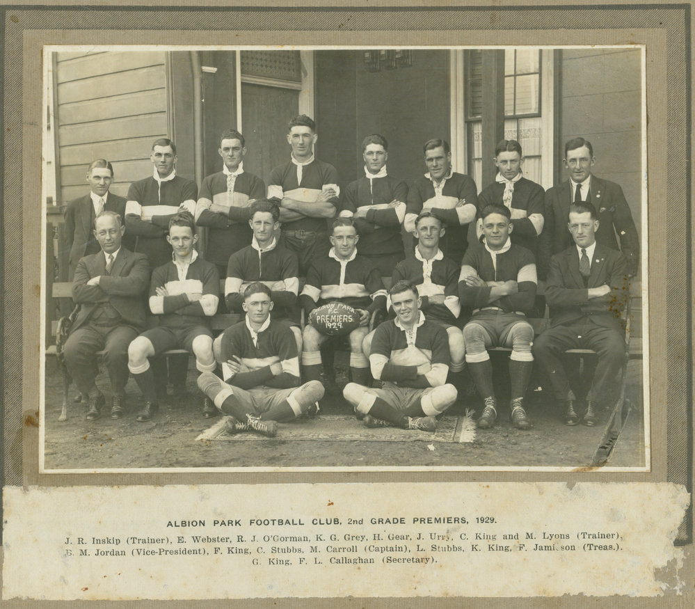 Albion Park Football Club, 2nd Grade Premiers, 1929