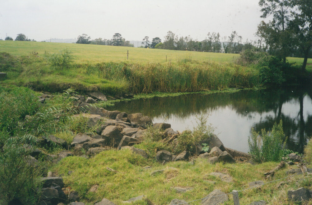 Macquarie Rivulet weir looking south