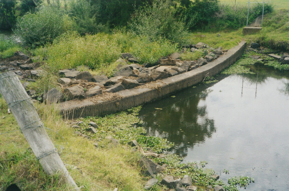 Macquarie Rivulet weir from the north bank