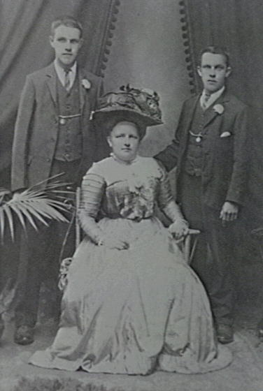 Jane Swan with Walter and Robert Simpson