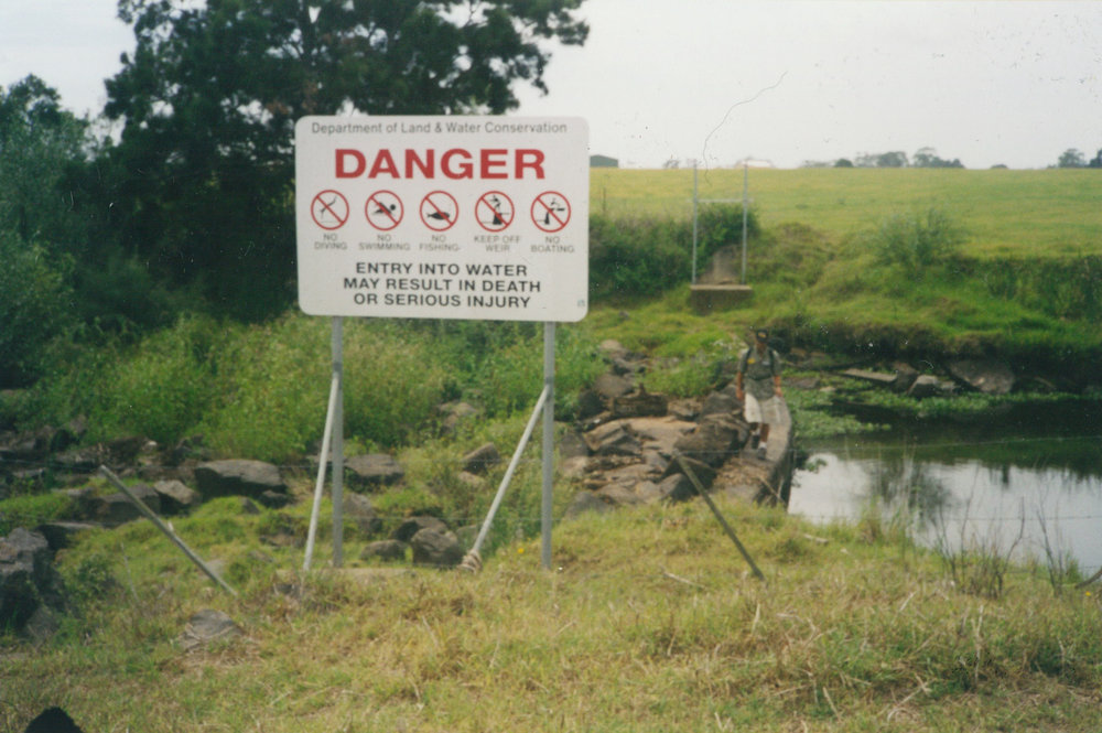 Macquarie Rivulet weir looking south