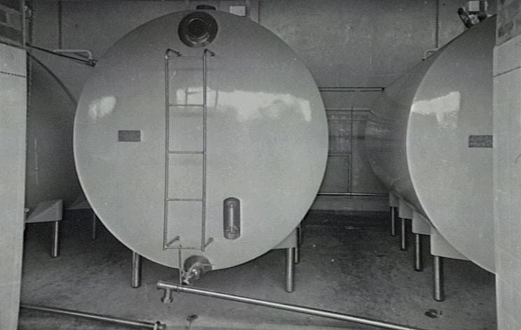 Milk vats at the Illawarra Cooperative Central Dairy factory