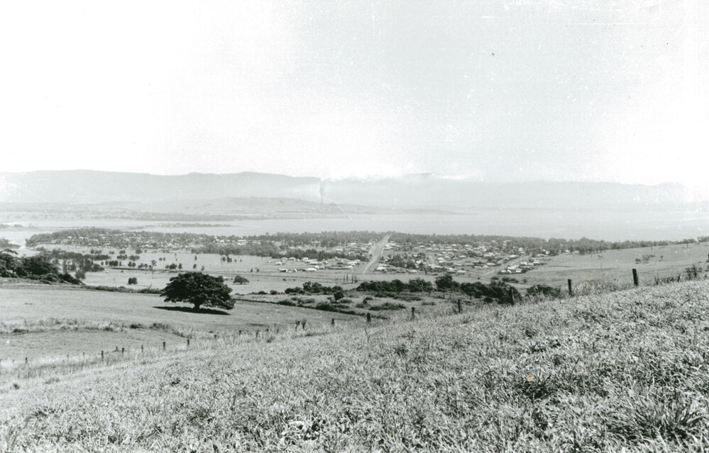View of Oak Flats with Tallawarra Power Station in the background