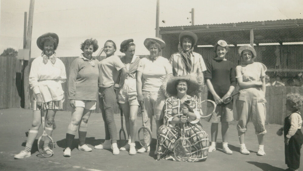 Social tennis dress-up at Murray's Tennis Courts, Albion Park