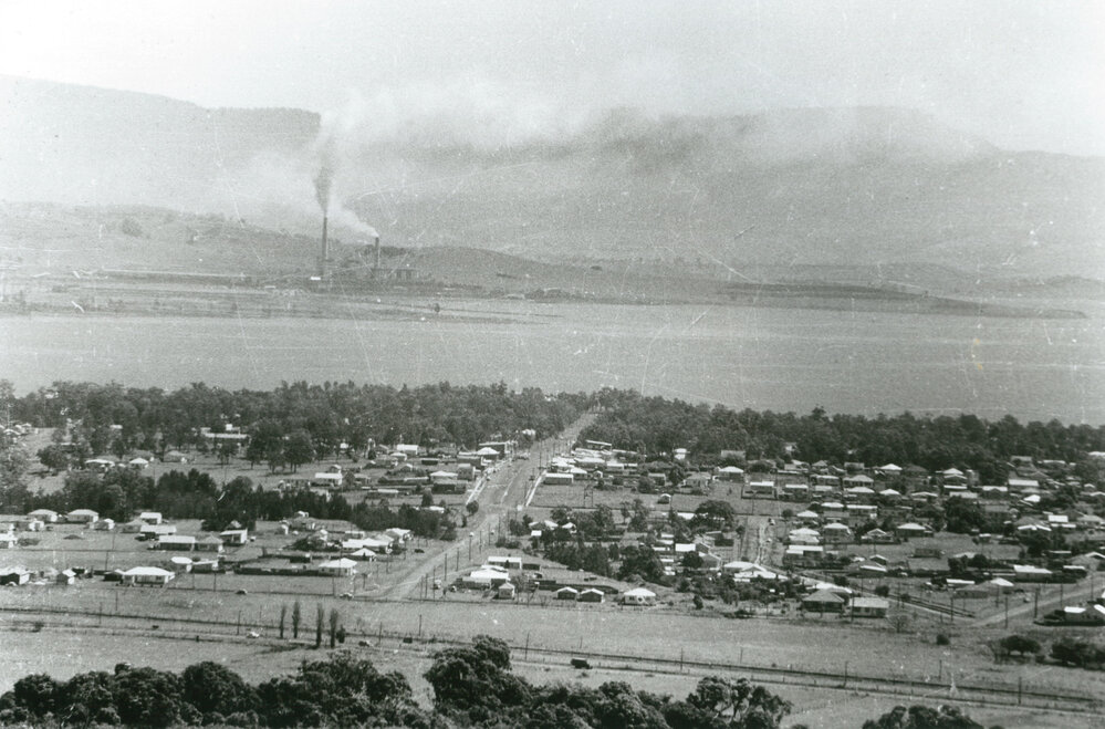 View of Oak Flats with Tallawarra Power Station in the background