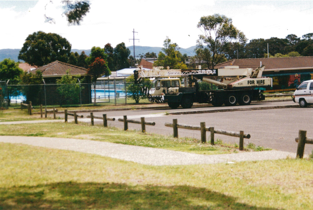 Truck outside Albion Park Pool
