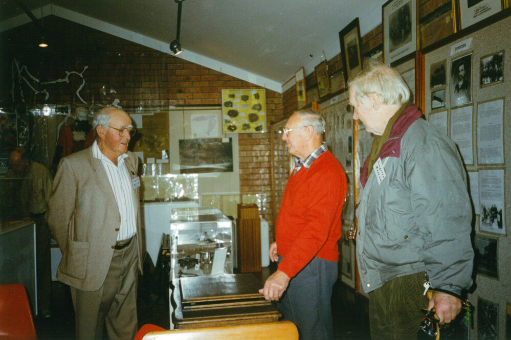 Doug Blow, a visitor &amp; Cedric Rutledge at Tongarra Museum