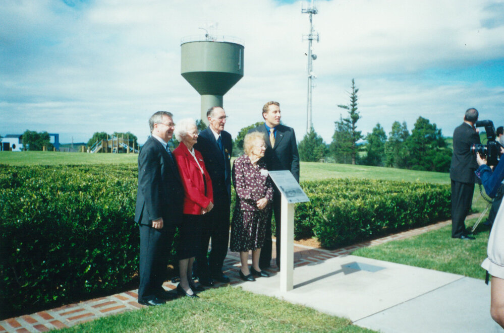Family and officials at the dedication of Wentworth Cottage Park