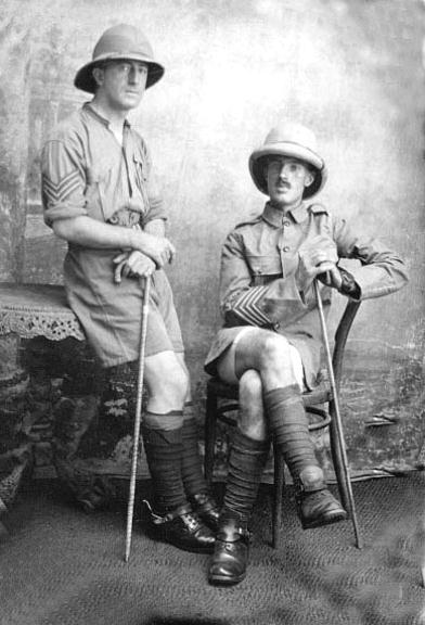 Sgt Charles Vivian Ziems (standing) with an unknown sergeant