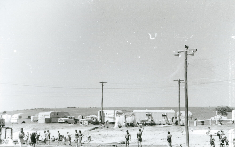 Camping on Shellharbour Reserve above the swimming pool in the 1950s